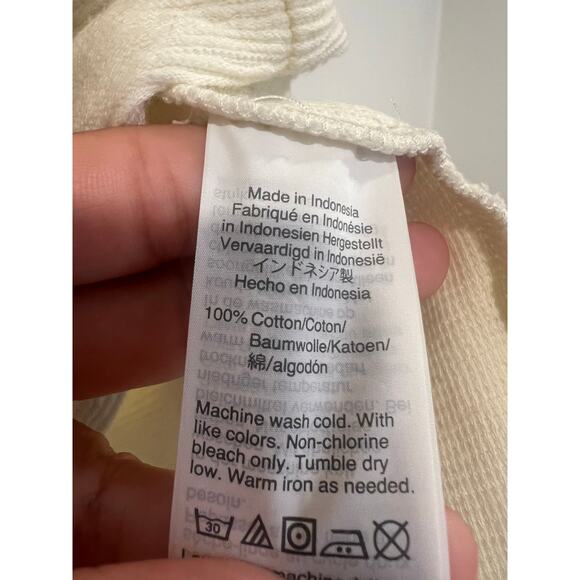 Madewell Texture & Thread Minimalist Button-Front Tie Tank Top M Cream - Picture 6 of 6